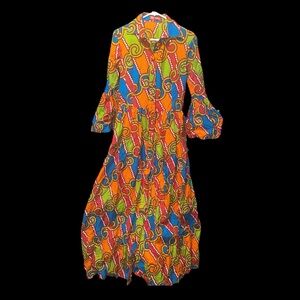 “Red cotton” vintage dress